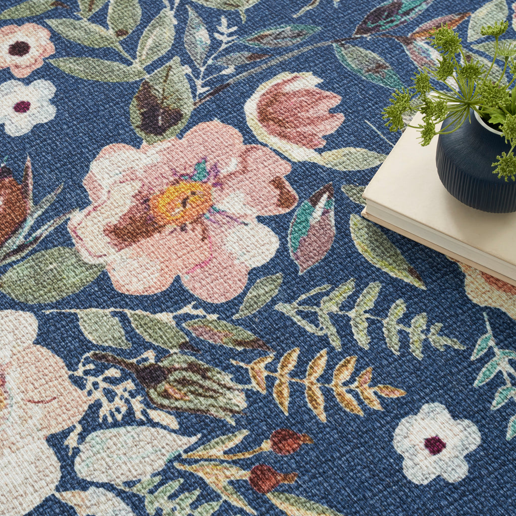 nourison nourison washables nwb01 navy multicolor rug