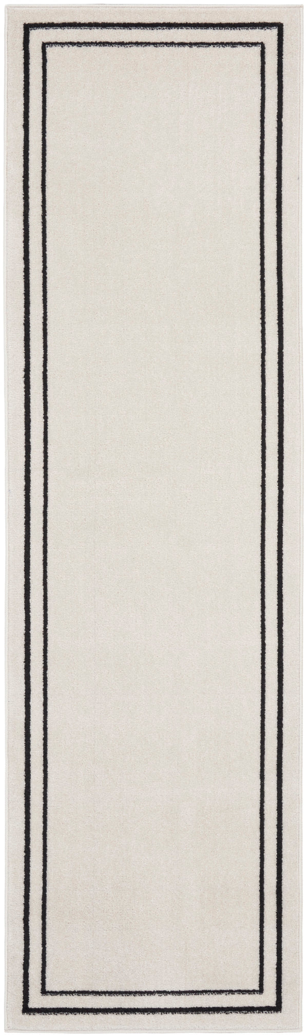 nourison nourison essentials nre02 ivory black rug