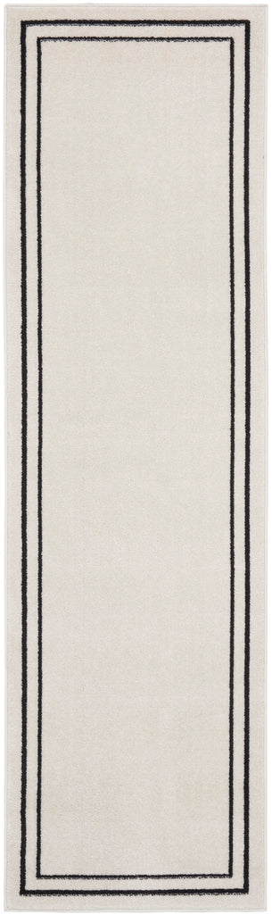 nourison nourison essentials nre02 ivory black rug