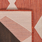 nourison positano pos04 terracotta rug