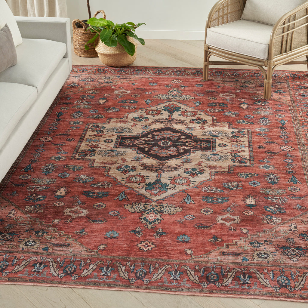 nourison grand washables grw03 rust multicolor rug