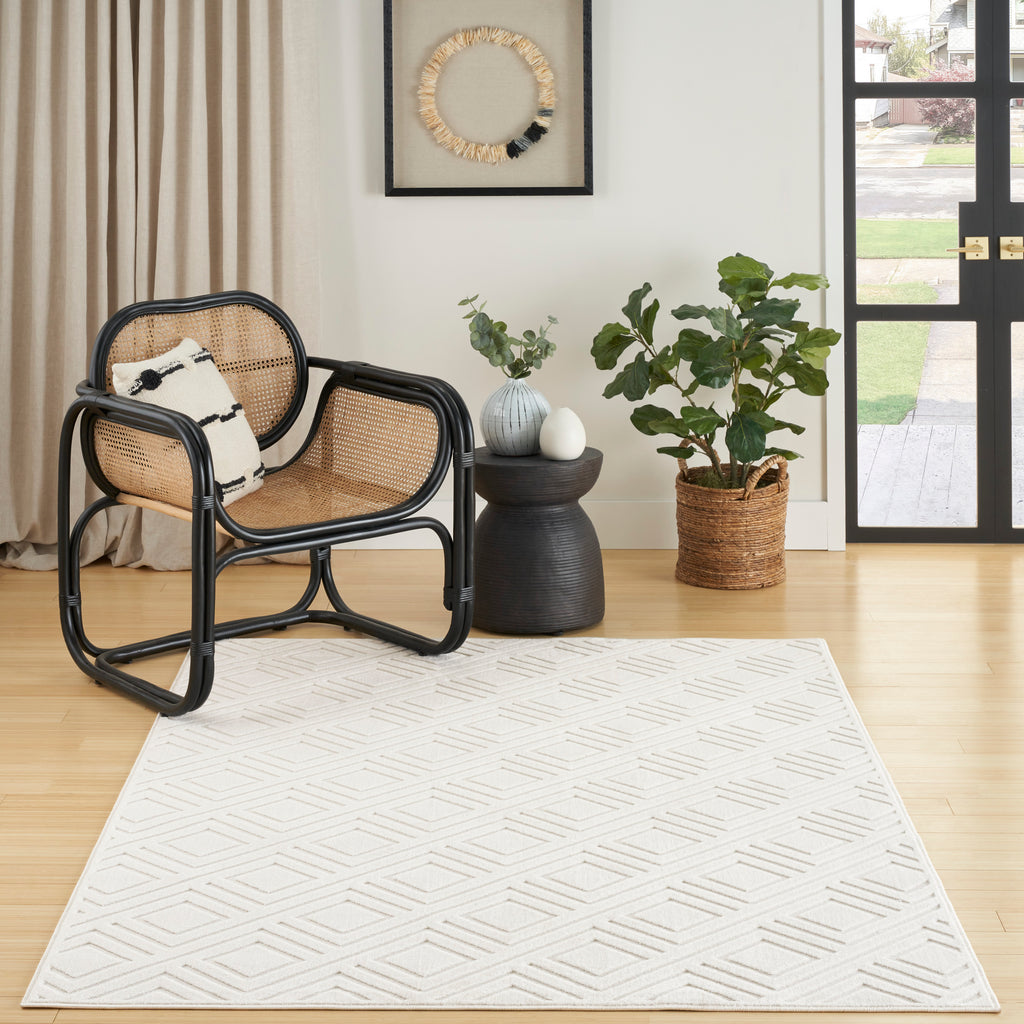 nourison care free caf03 ivory rug