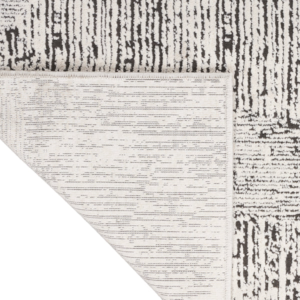 nourison ck024 irradiant irr01 cream black rug