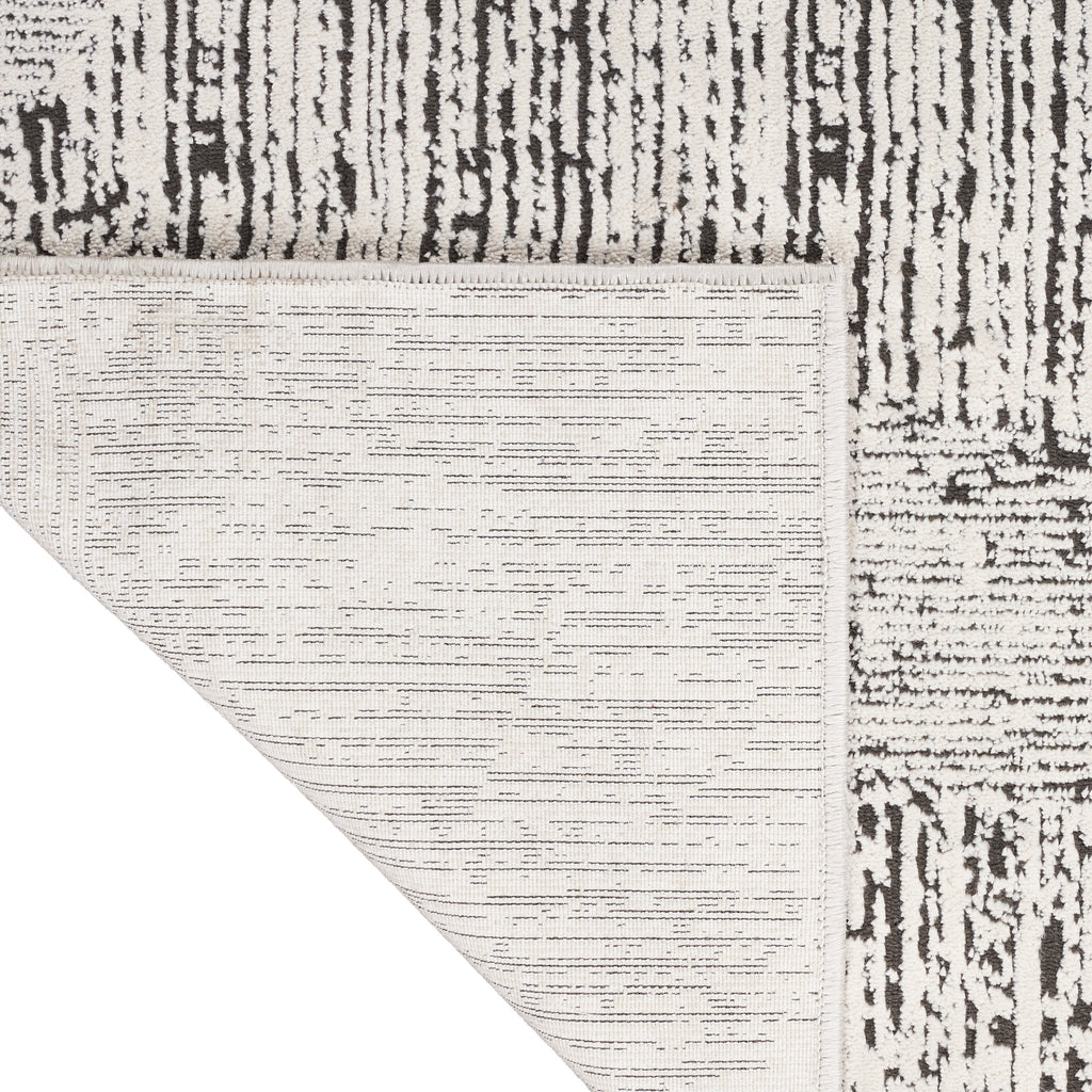 nourison ck024 irradiant irr01 cream black rug