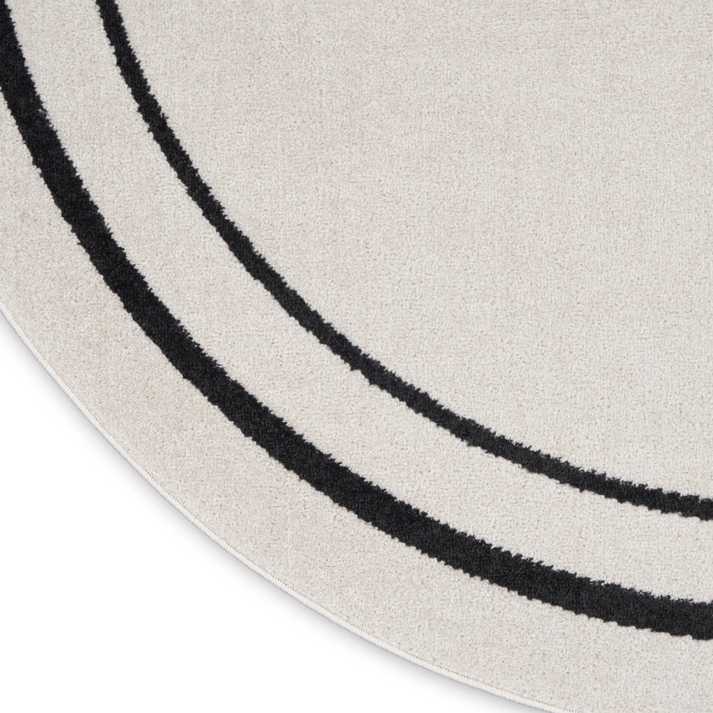 nourison nourison essentials nre02 ivory black rug