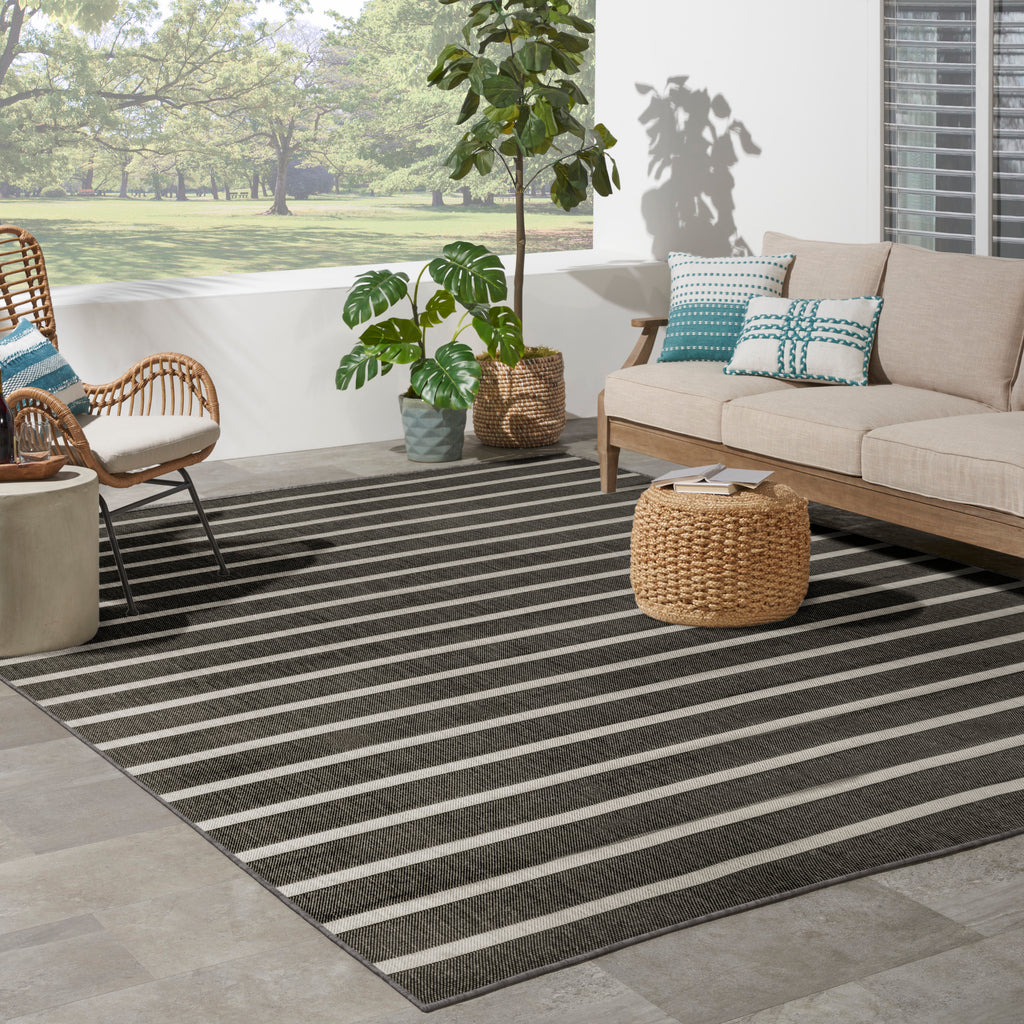 nourison positano pos03 black ivory rug