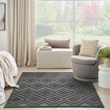 nourison versatile nrv01 charcoal black rug