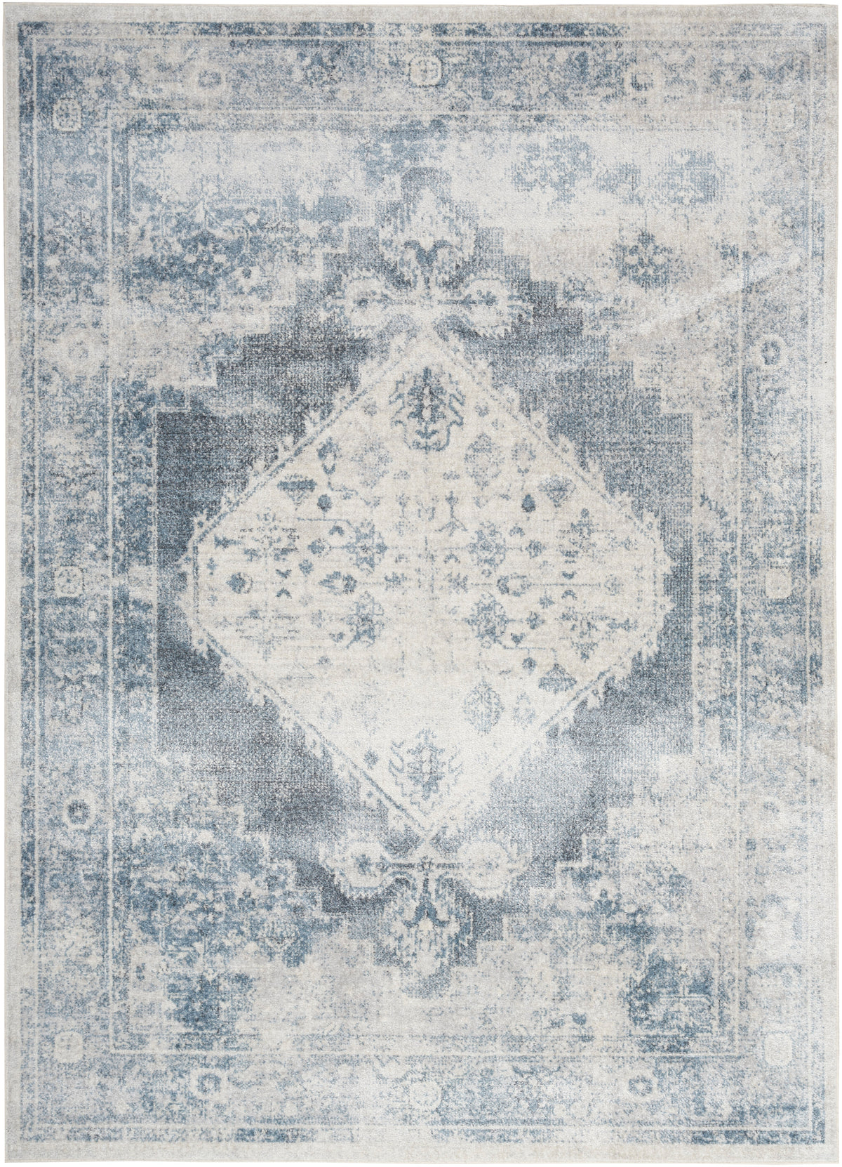 nourison astra machine washable asw11 blue ivory rug