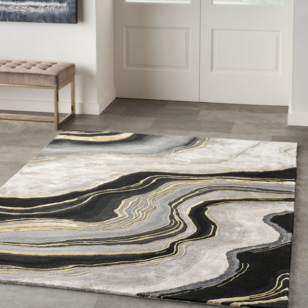 nourison prismatic prs31 charcoal grey rug