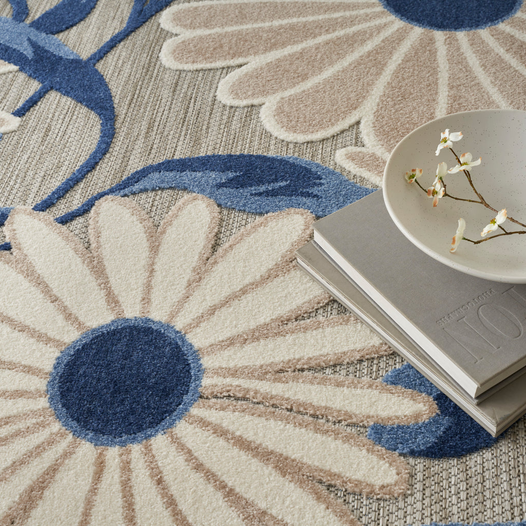 nourison aloha alh33 blue grey rug