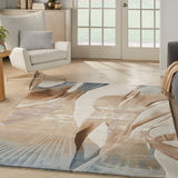 nourison prismatic prs35 sand rug