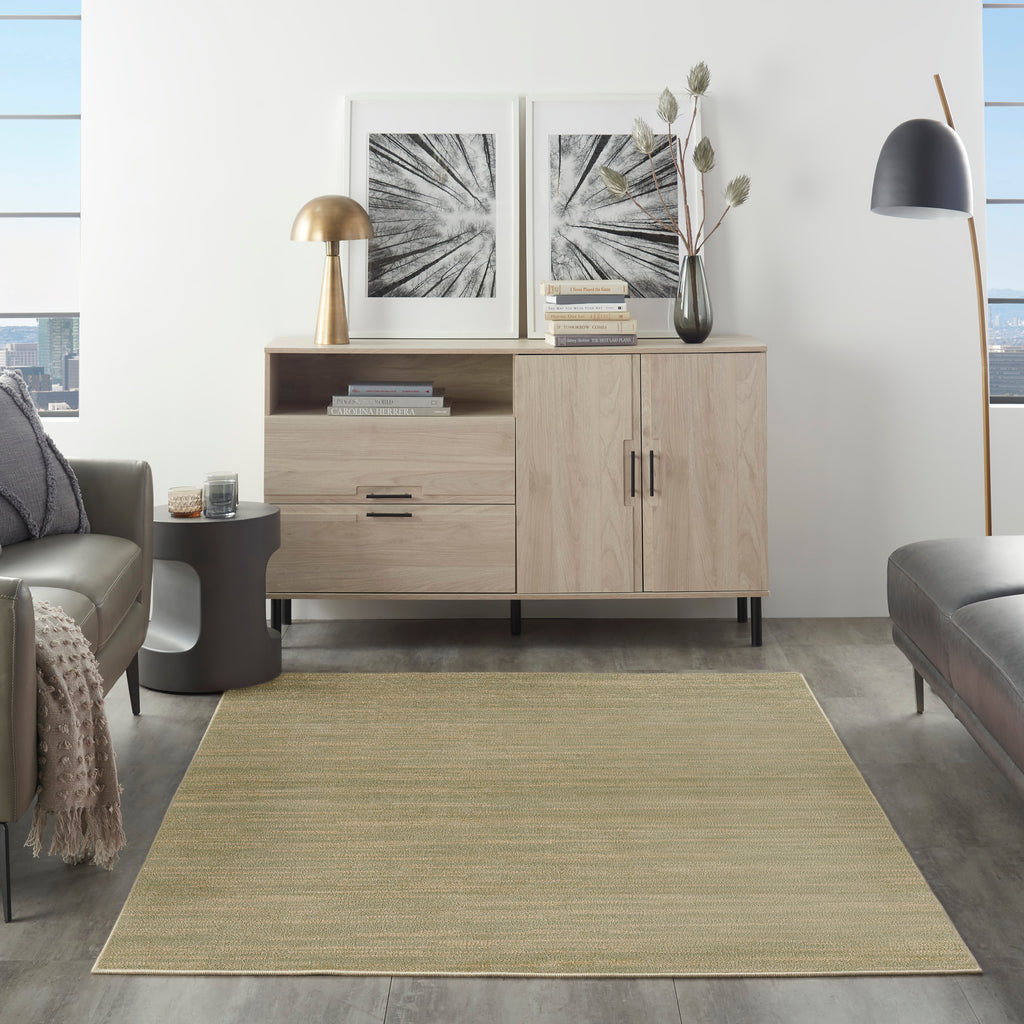 nourison nourison essentials nre01 green gold rug