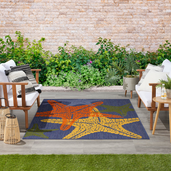 nourison aloha alh28 blue multicolor rug