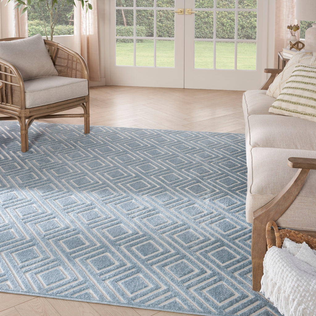 nourison care free caf03 blue rug