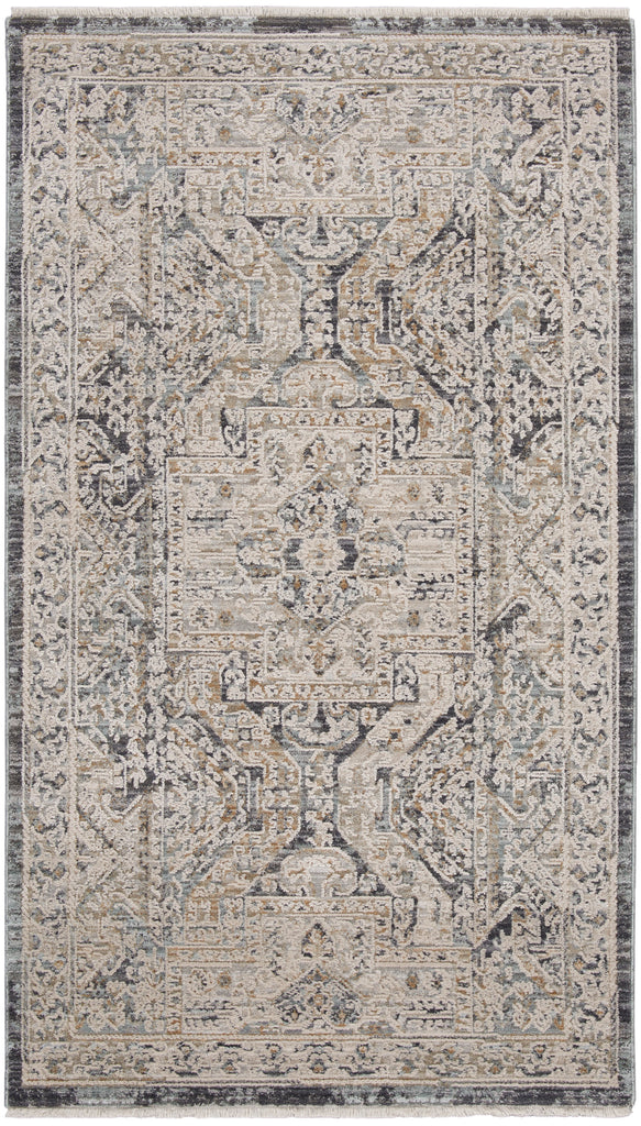 nourison lynx lnx01 ivory charcoal rug