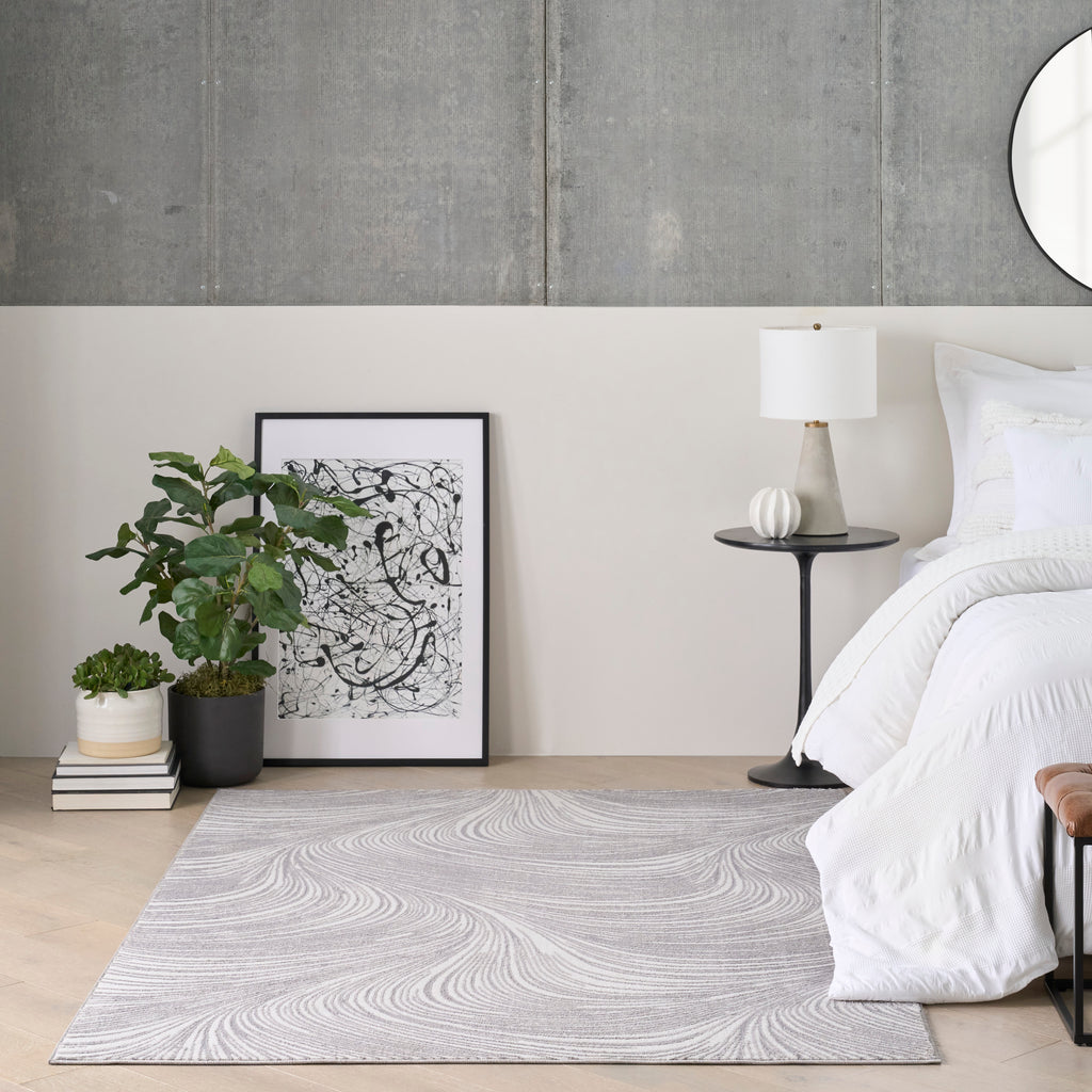 nourison central park west cep02 grey rug