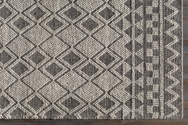 Hauteloom Post PST Black Woven/Flatwoven Wool Rug