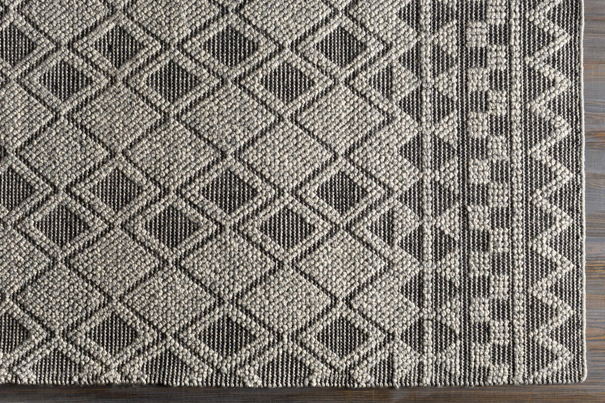 Hauteloom Post PST Black Woven/Flatwoven Wool Rug