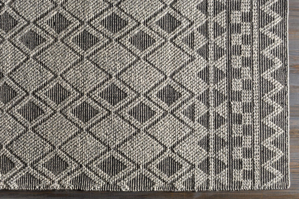 Hauteloom Post PST Black Woven/Flatwoven Wool Rug