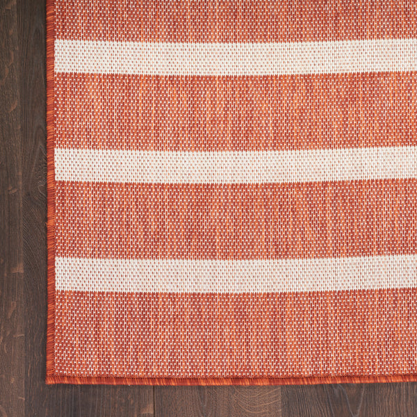 nourison positano pos03 terracotta ivory rug