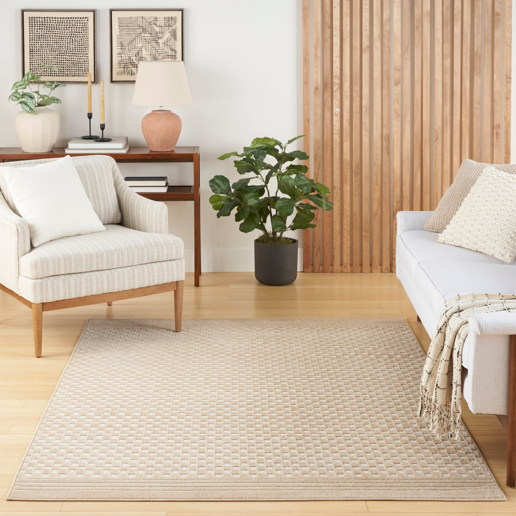 nourison care free caf02 taupe rug