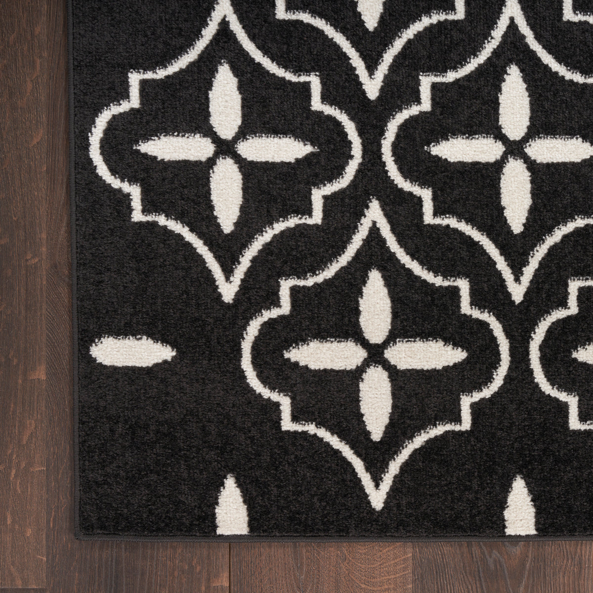 nourison nourison essentials nre04 black ivory rug