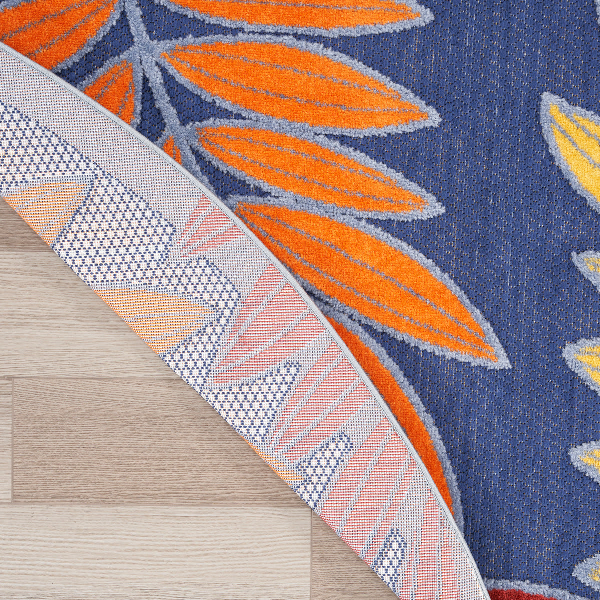 nourison aloha alh18 navy multicolor rug