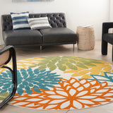 nourison aloha alh05 turquoise multicolor rug