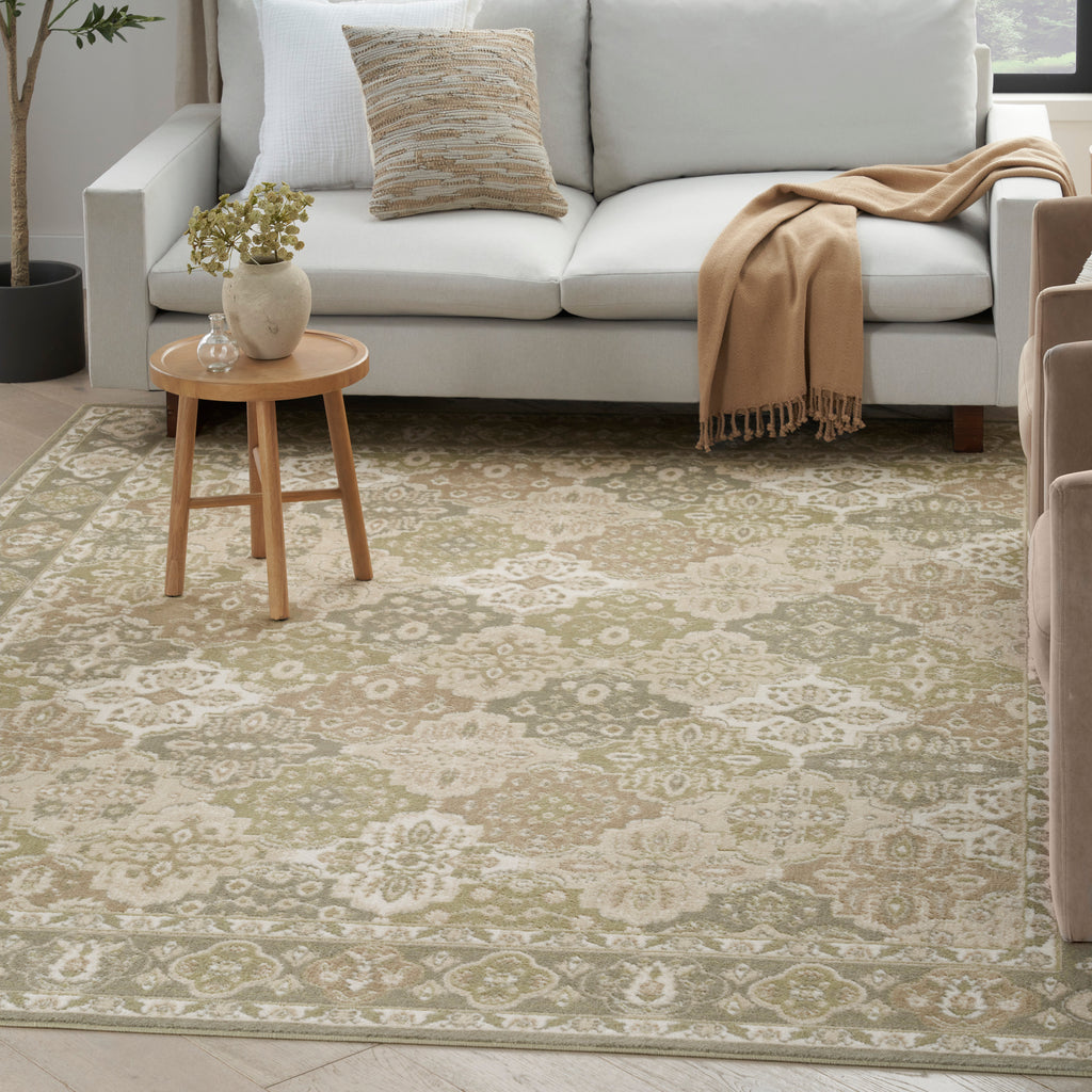 nourison grafix grf31 green rug