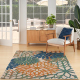 nourison aloha alh05 blue green rug