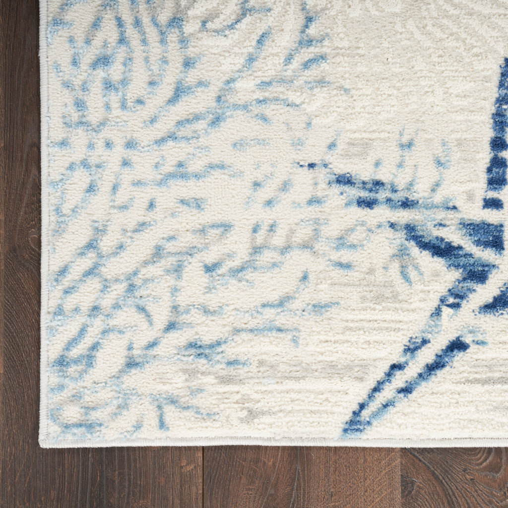 nourison seaside sds04 ivory grey blue rug