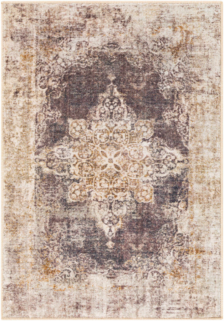 Hauteloom Puloypuloy PULOY Dark Purple Machine Made Polyester Rug