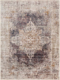 Hauteloom Puloypuloy PULOY Dark Purple Machine Made Polyester Rug