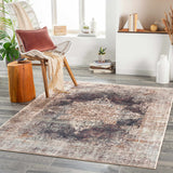 Hauteloom Puloypuloy PULOY Dark Purple Machine Made Polyester Rug