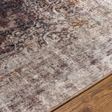 Hauteloom Puloypuloy PULOY Dark Purple Machine Made Polyester Rug