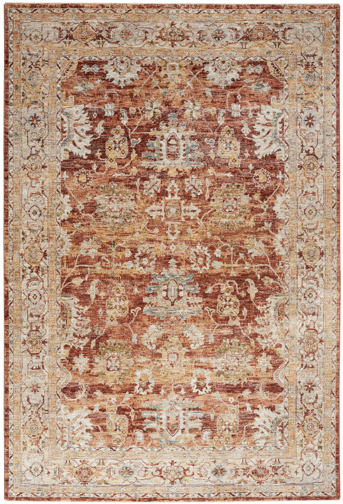 nourison sahar shr02 rust rug