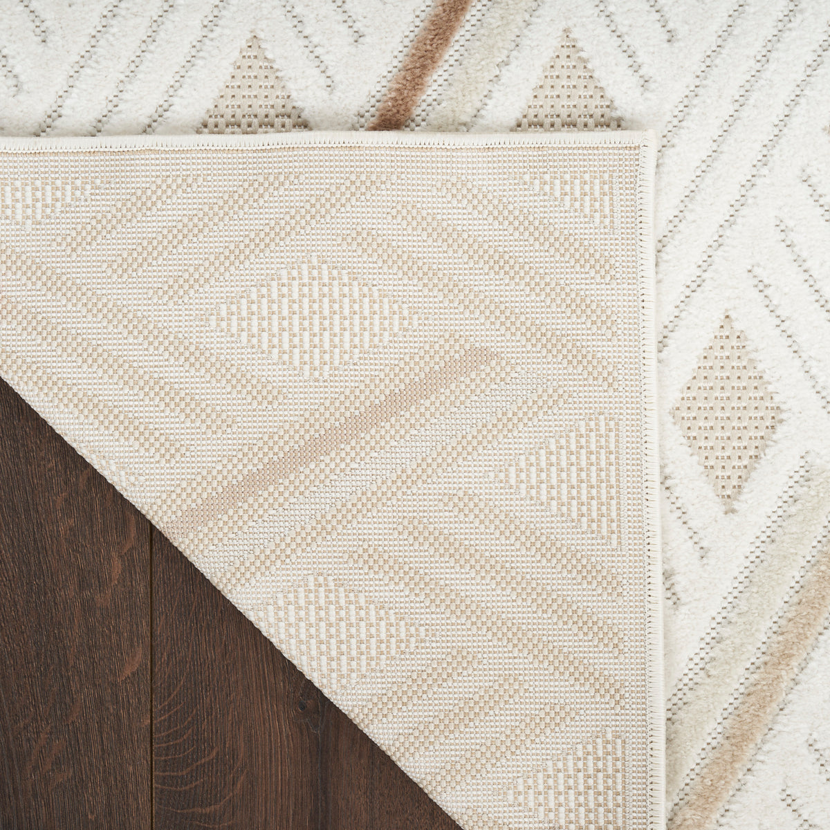 nourison care free caf05 ivory beige rug
