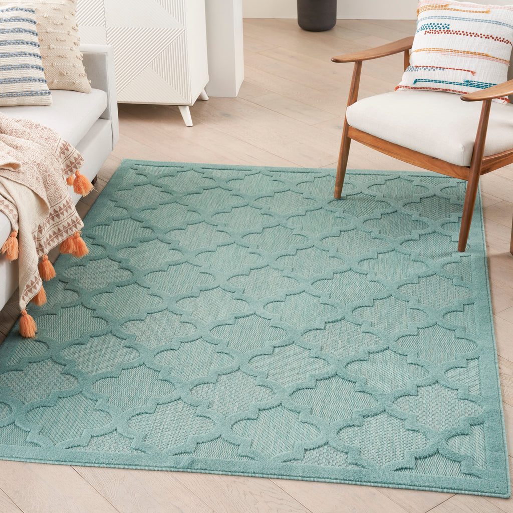 nourison easy care nes01 aqua teal rug