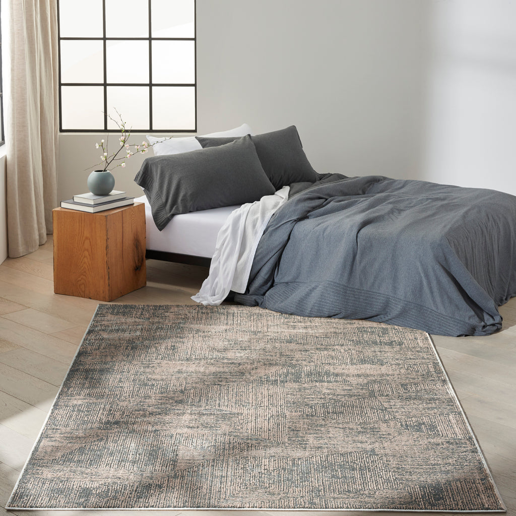 nourison ck024 irradiant irr01 black ivory rug