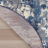 nourison grafix grf38 navy blue rug