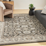 nourison serenity home srh02 ivory grey blue rug