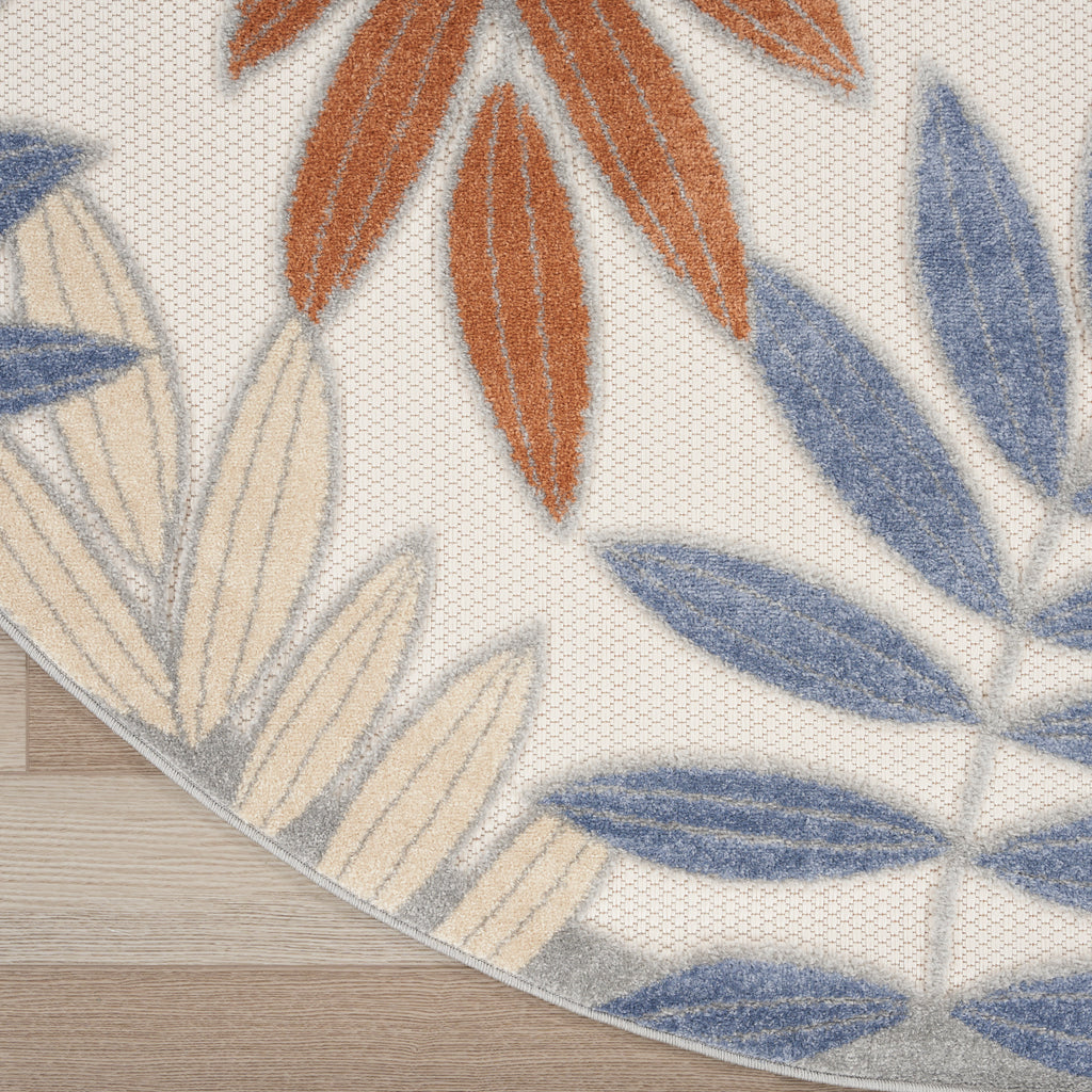 nourison aloha alh18 blue mocha rug