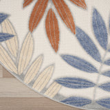 nourison aloha alh18 blue mocha rug