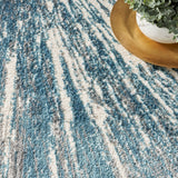 nourison ambiance ami01 blue silver rug