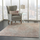 nourison lucent lcn07 silver red rug
