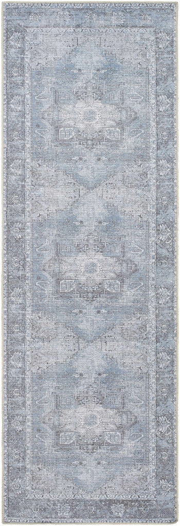 Hauteloom Pays PYS Sky Blue Machine Made Cotton Rug