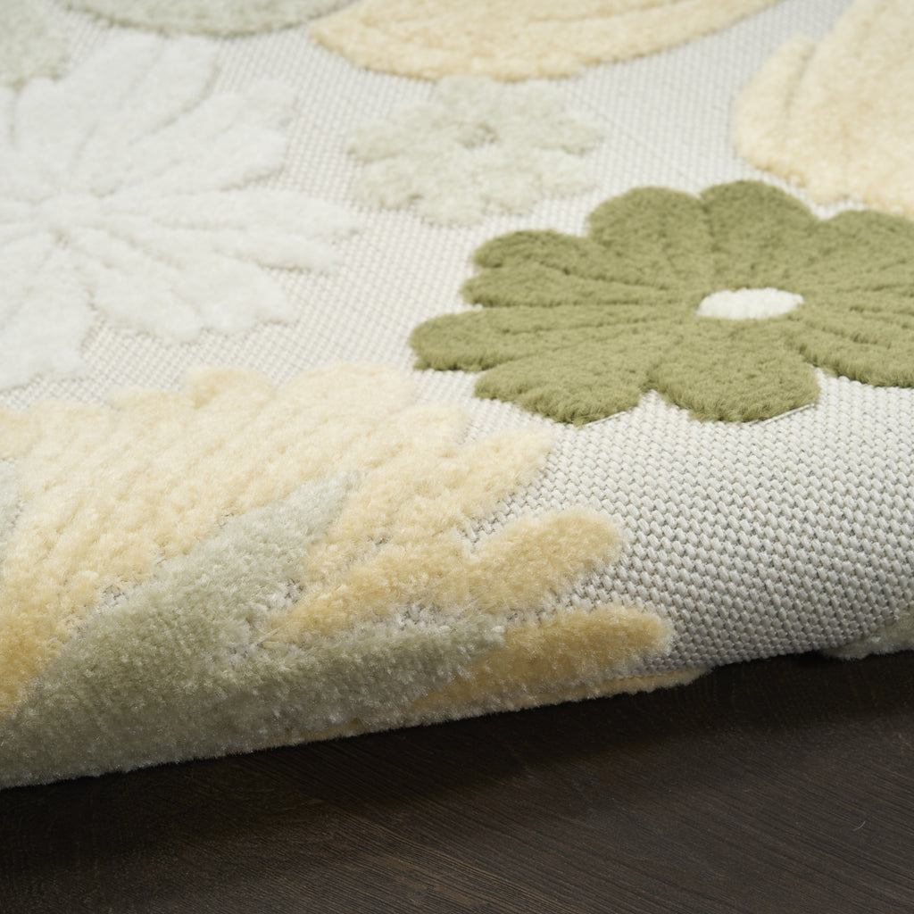 nourison aloha alh42 ivory green rug