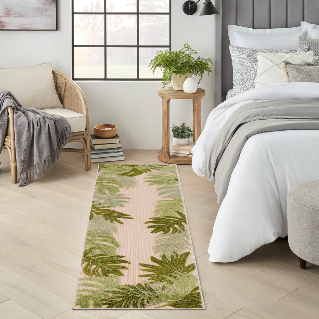 nourison aloha alh40 ivory green rug