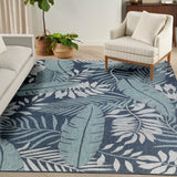 nourison garden oasis goa02 navy rug