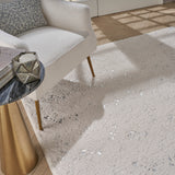 nourison cozy shimmer csh01 ivory silver rug